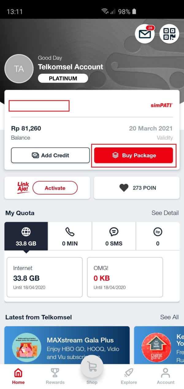 Mytelkomsel Online MyTelkomsel APK Cek & Beli Paket Cek